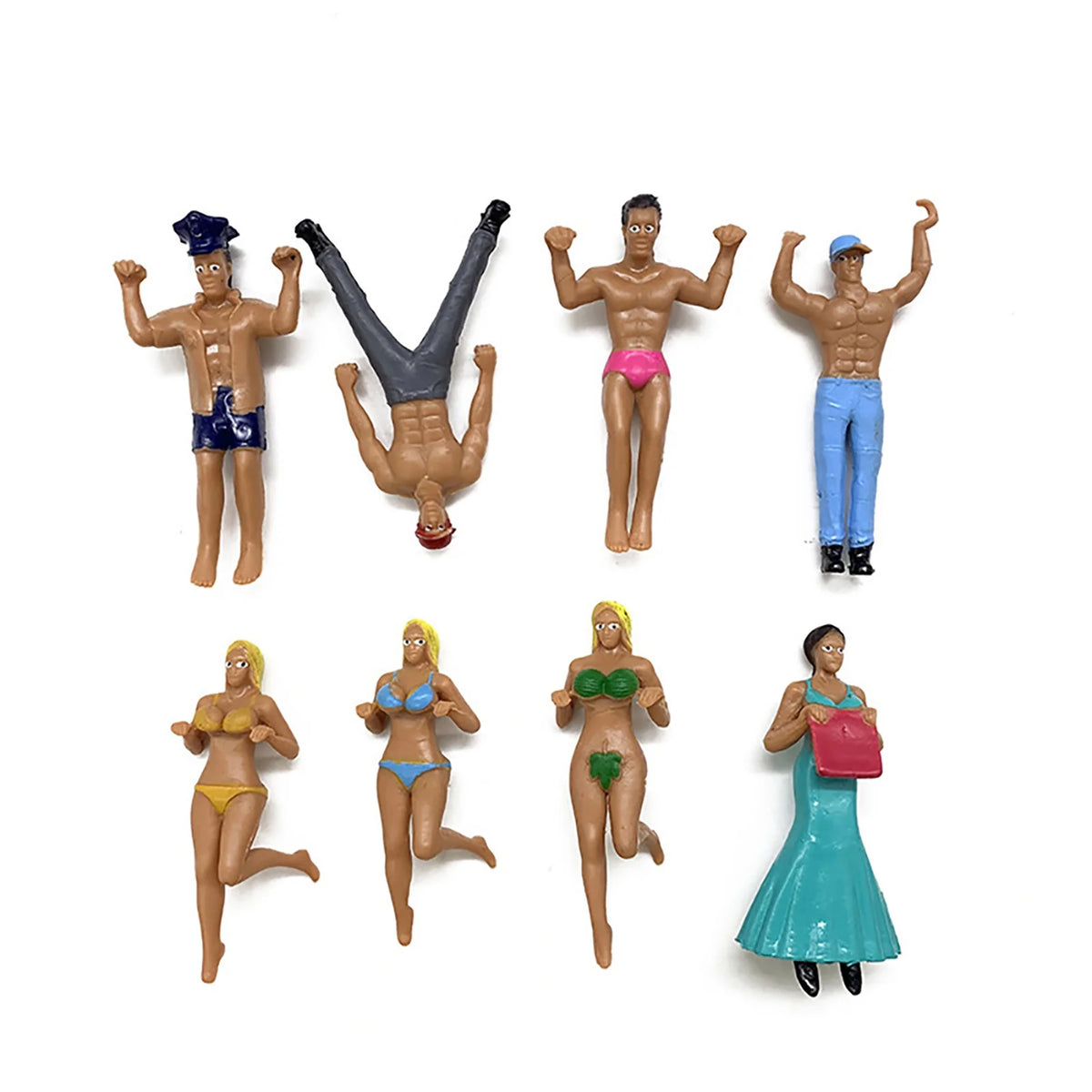 8Pcs Mini Simulated People Dollhouse Pendant Decor D93239