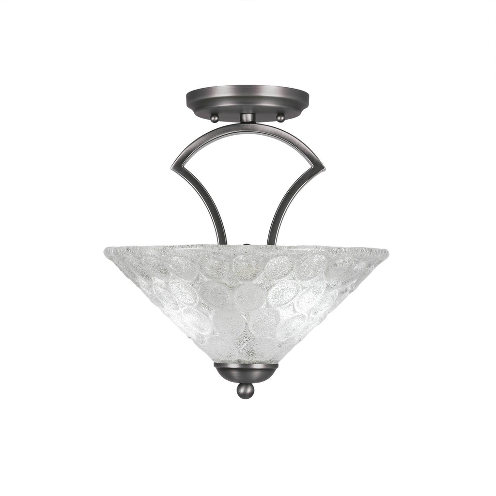 Two Light Semi-Flush Mount Graphite R220