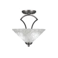 Two Light Semi-Flush Mount Graphite R220