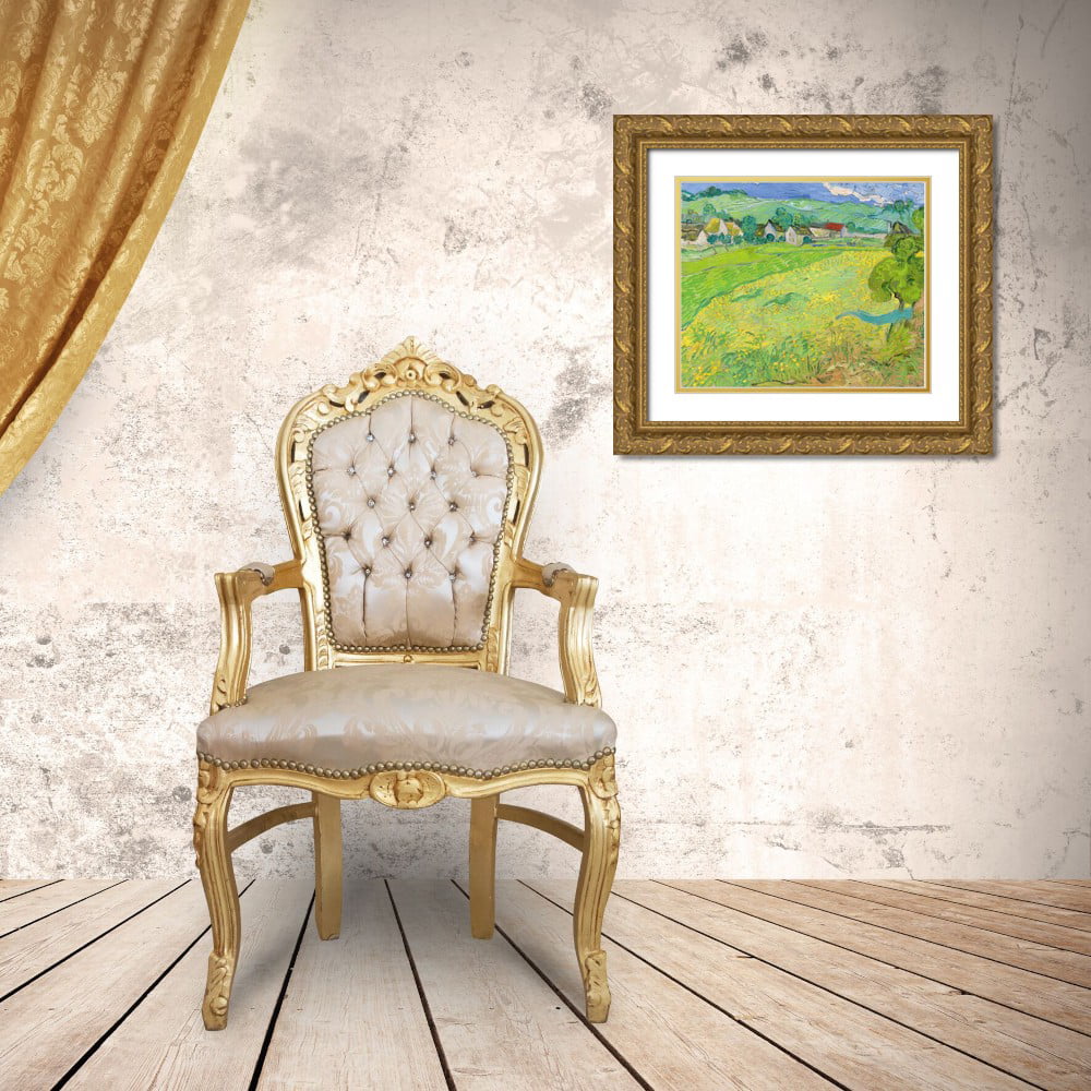 Gold Ornate Wood Framed Art Print Z842