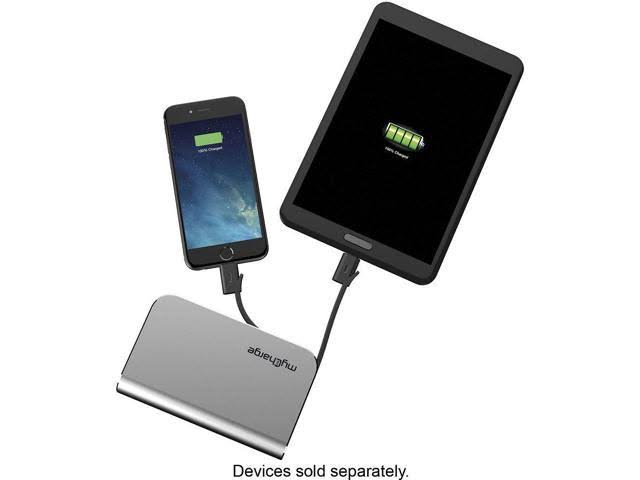 Portable Charger Power Bank 6700 mAh External Battery Pack Foldable Plug Built in Cables R9721