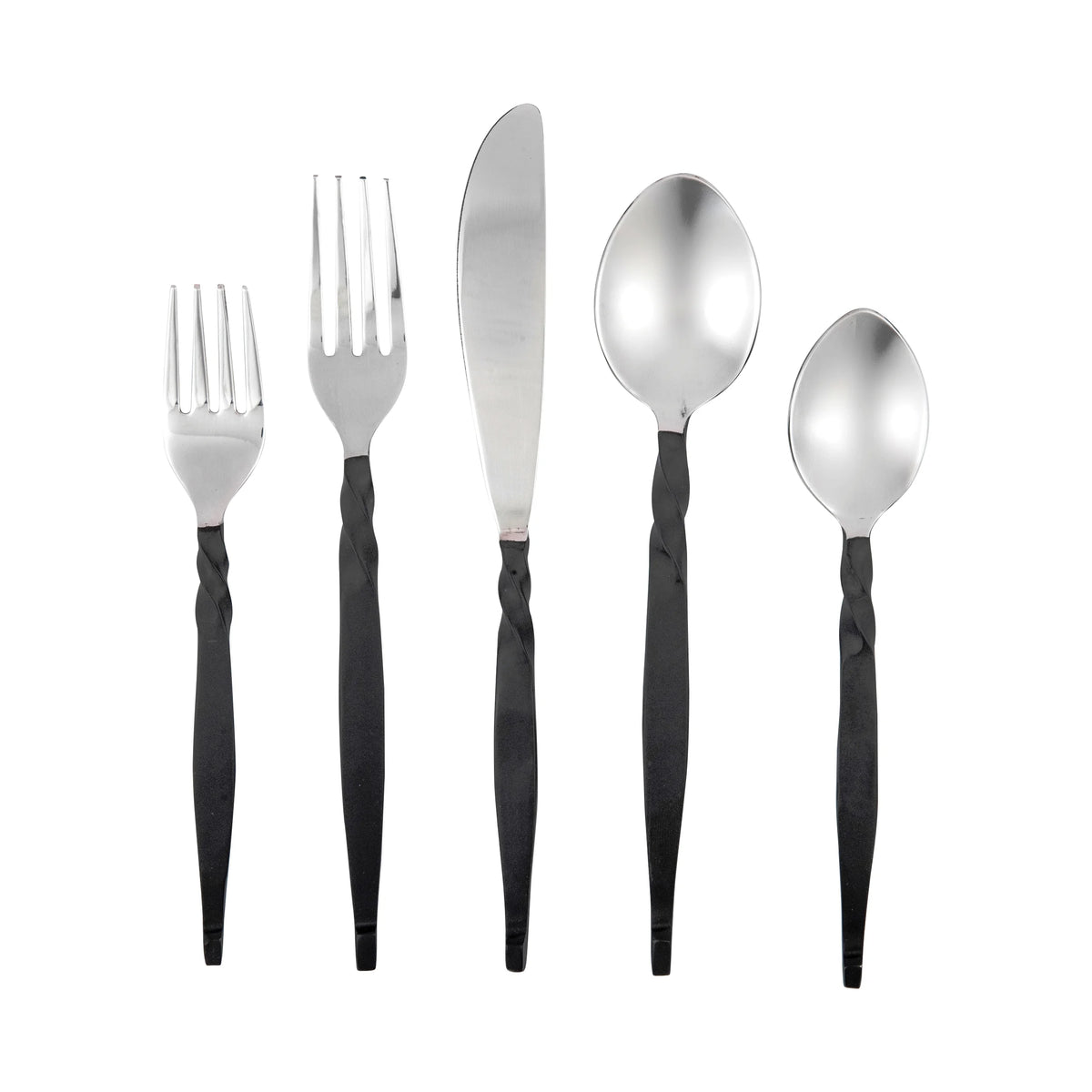 Midnight Black 20 Pc. Flatware Set L89963