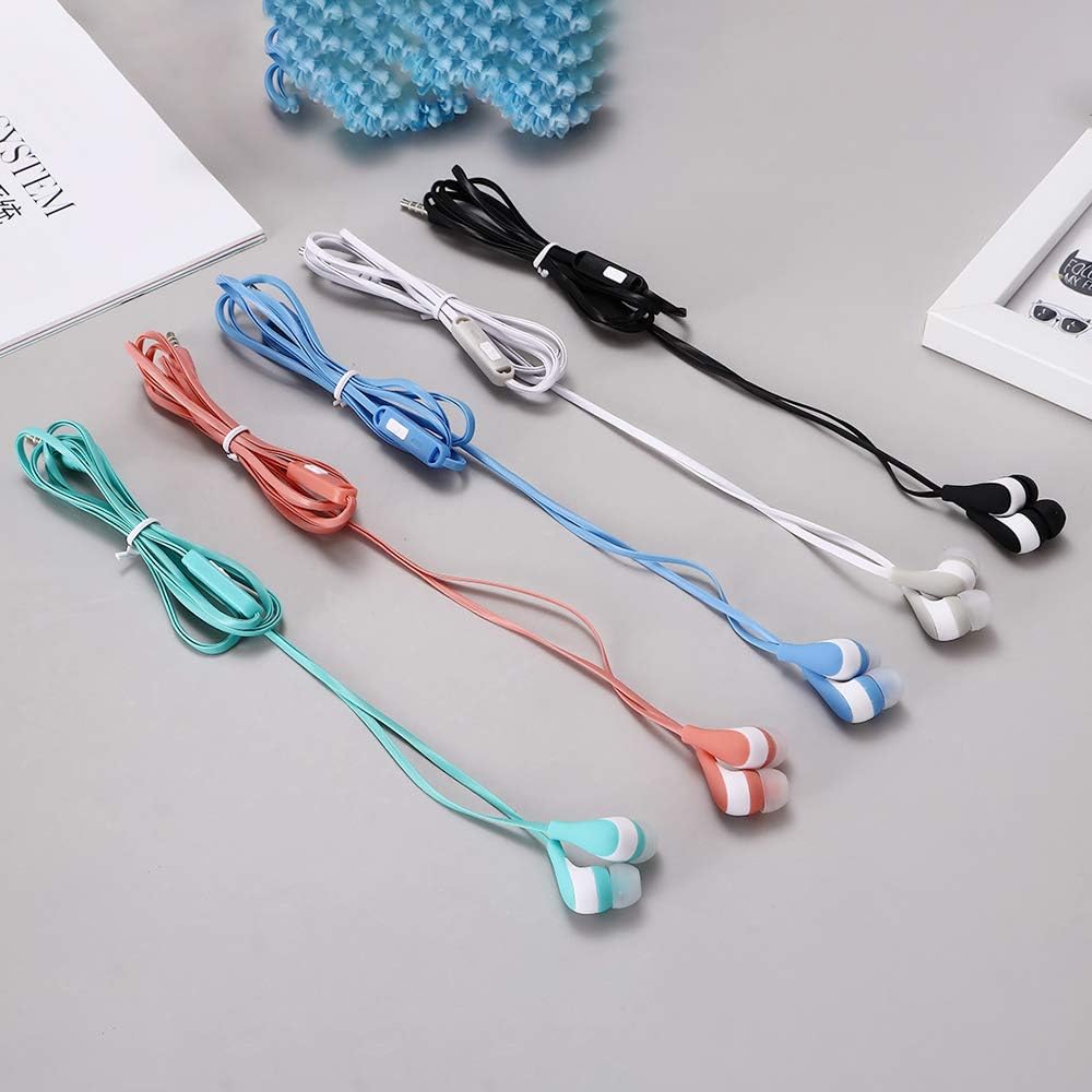 50 Pack Colourful Kids Earbuds with Microphone K884088