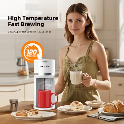 Black Single Serve Coffee Maker for K Cup and Ground Coffee, 6 to 12 oz. Brew Sizes G219