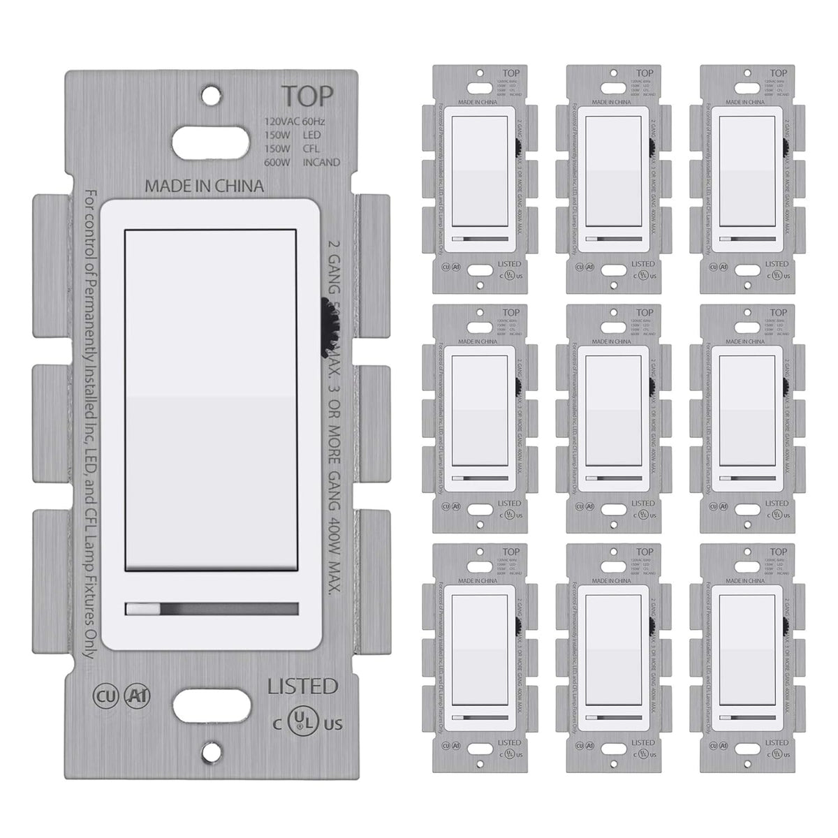 10 Pack Dimmer Wall Light Switch G6361