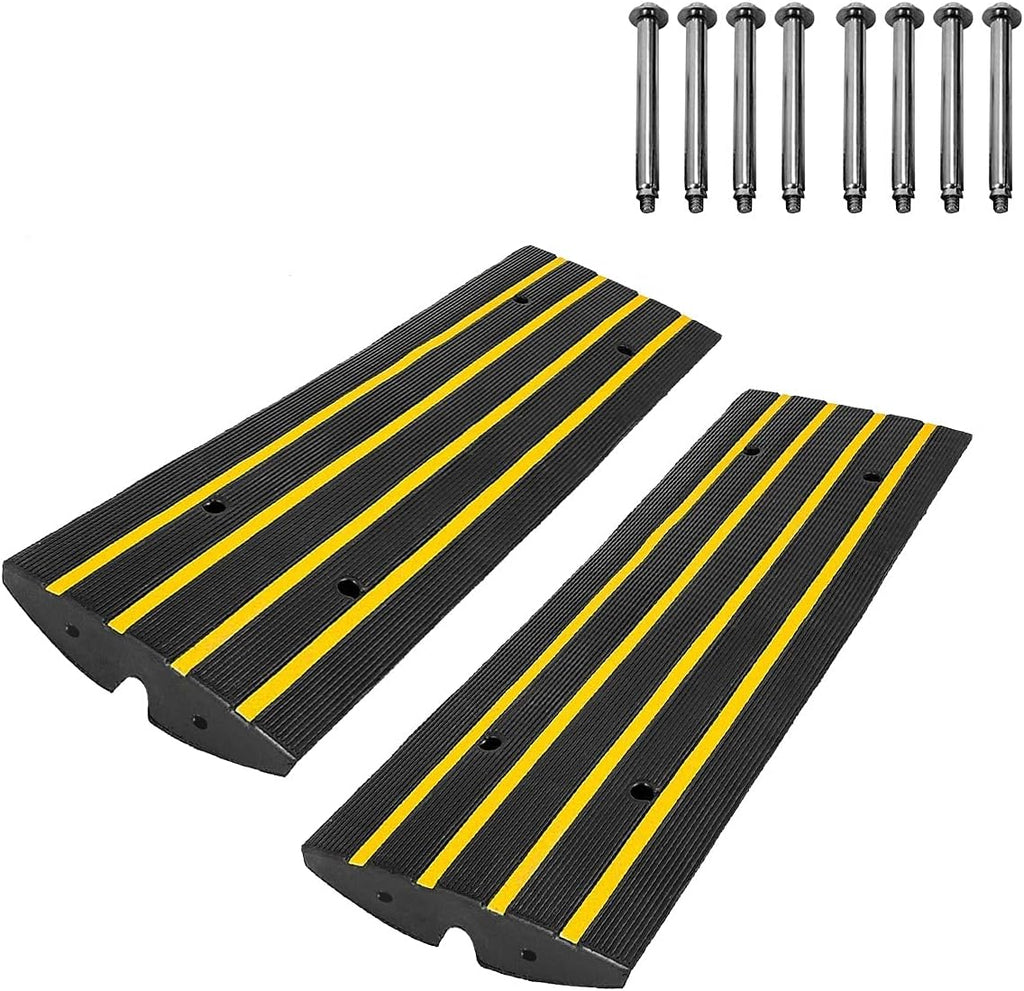 2.5 Inch High 2 Pack Heavy Duty Rubber Curb Ramps G643816