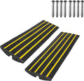 2.5 Inch High 2 Pack Heavy Duty Rubber Curb Ramps G643816