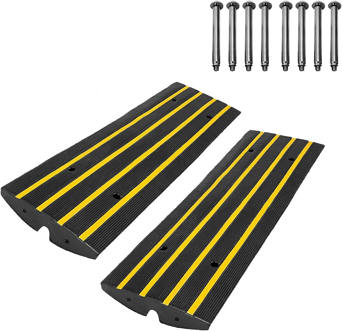 2.5 Inch High 2 Pack Heavy Duty Rubber Curb Ramps G643816