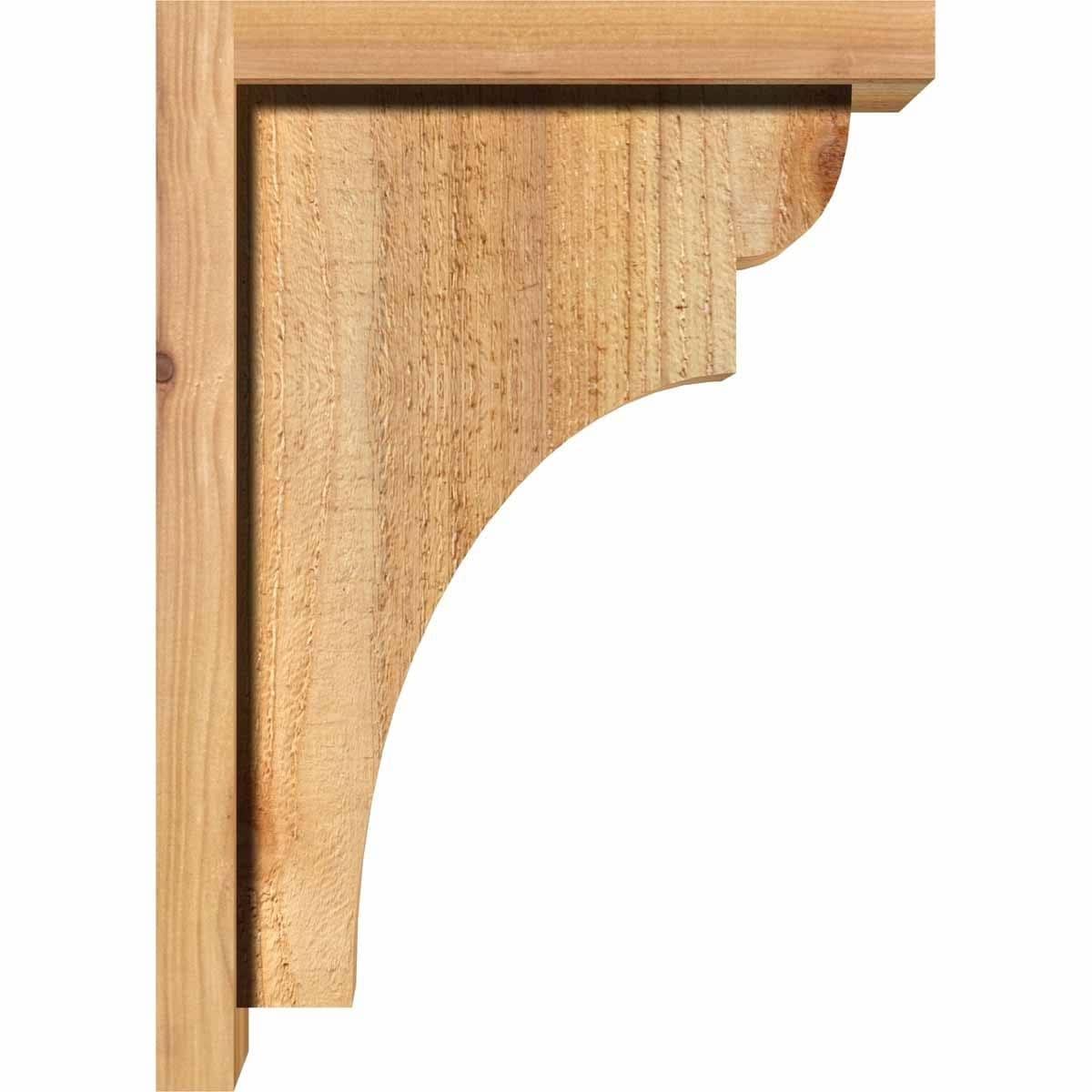 8x22W x 12x22D x 24x22H Western Red Cedar Corbel with Backplate R594