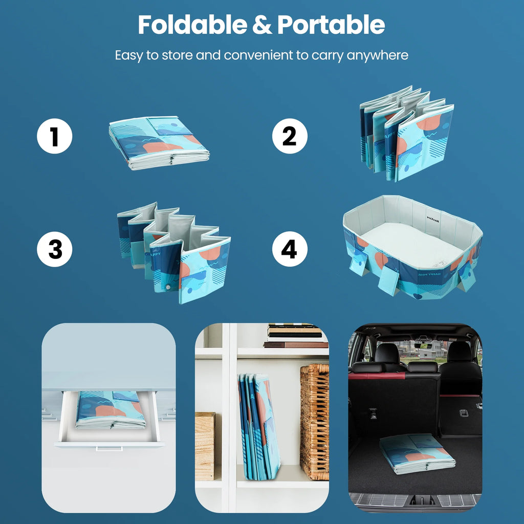 Foldable Swimming Pool Blue T188420