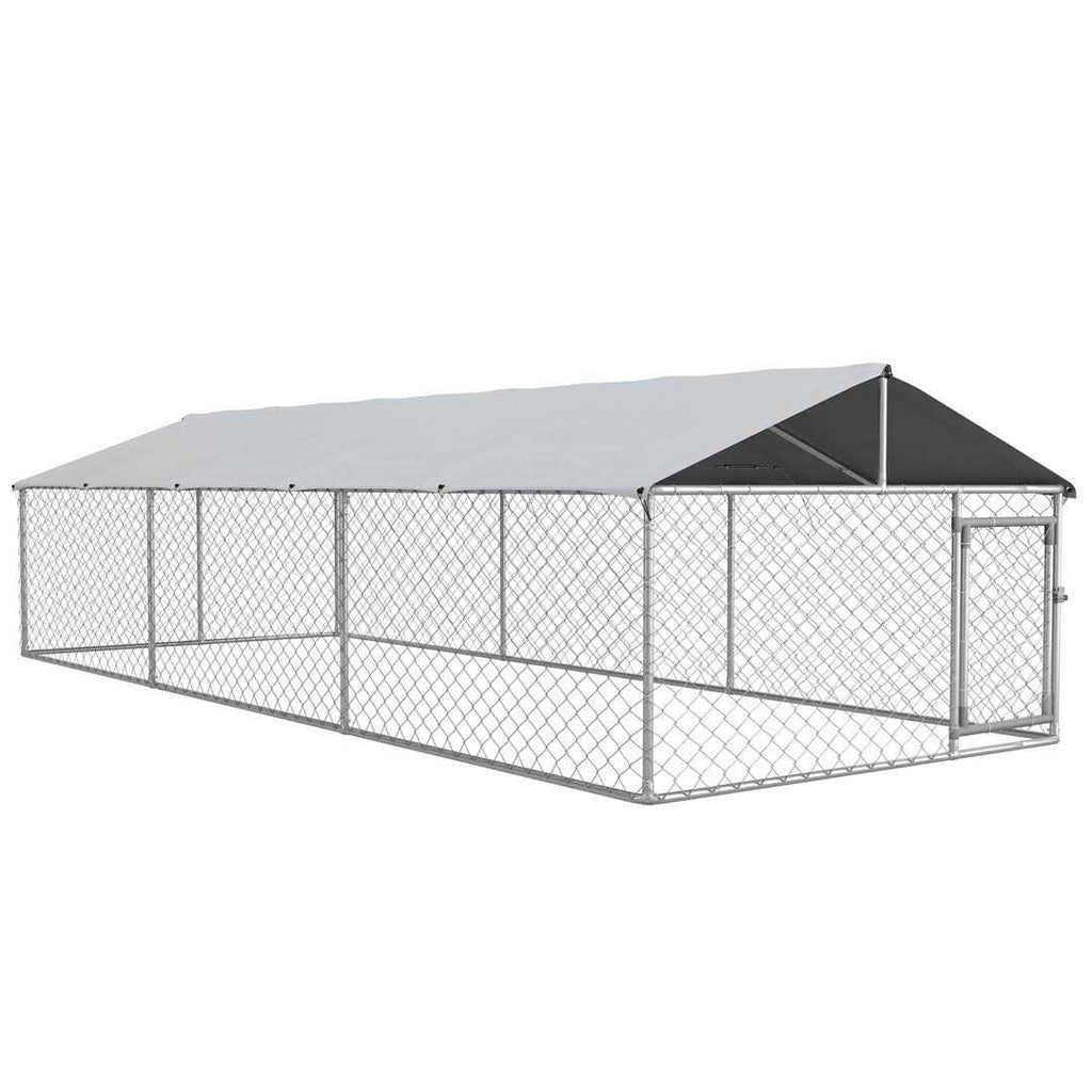 Large Outdoor Dog Kennel with Waterproof UV Resistant Roof K591