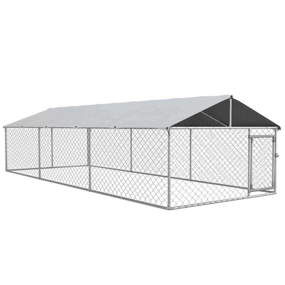 Large Outdoor Dog Kennel with Waterproof UV Resistant Roof K591