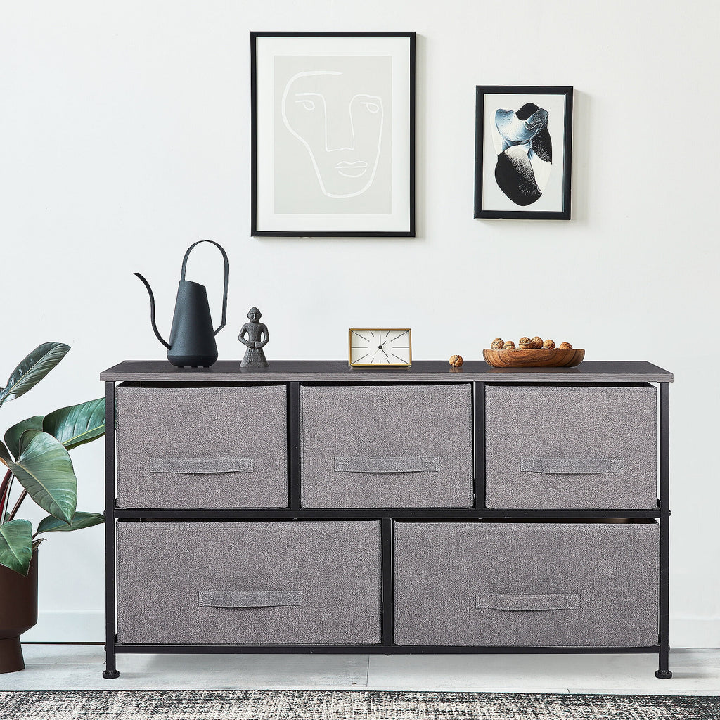 5 Drawers Fabric Dresser Storage Tower N82460