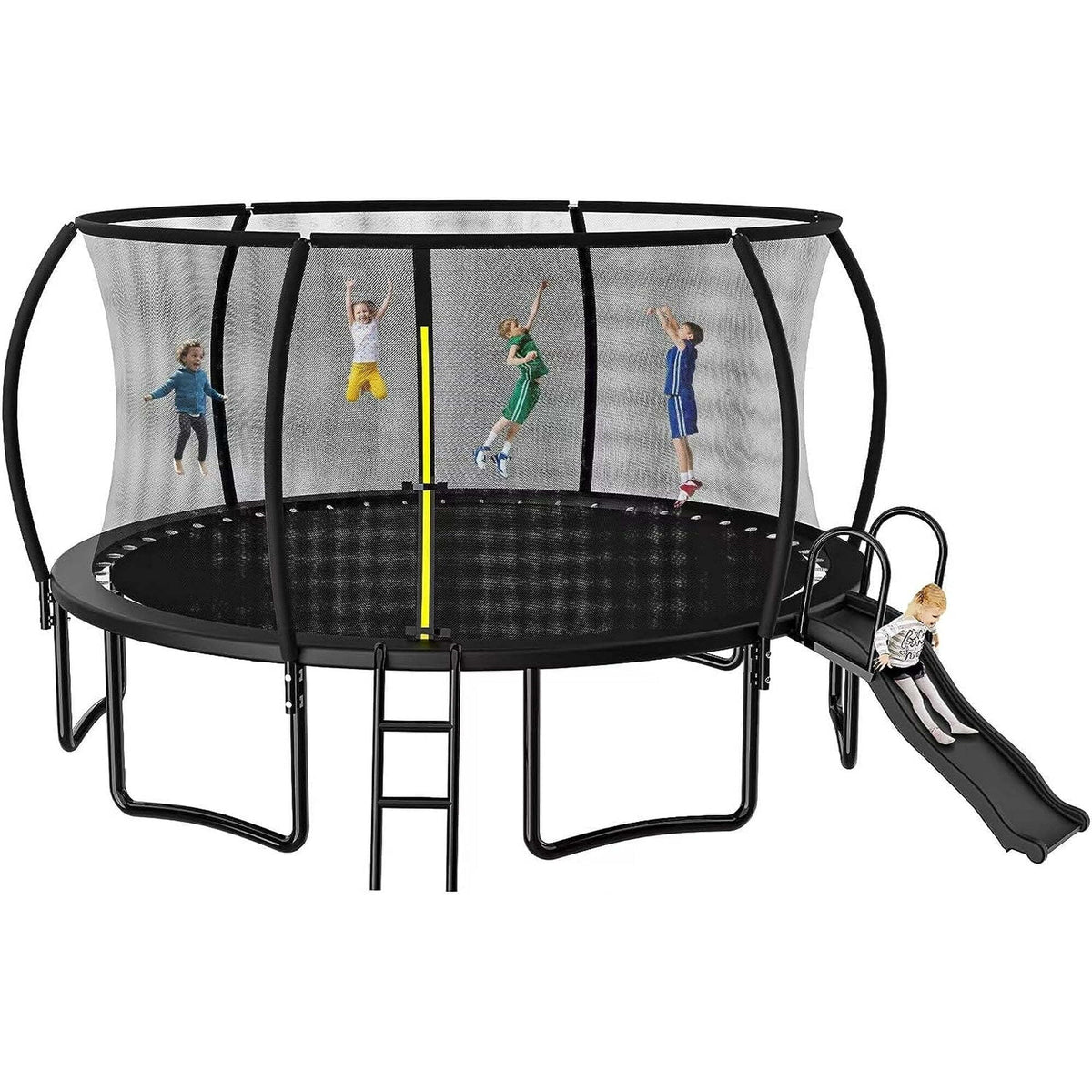 12FT Trampoline with Slide and Ladder Q90575