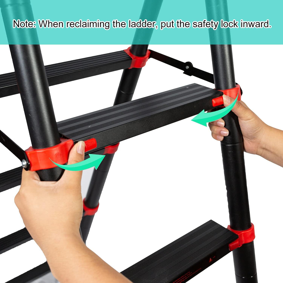 Telescopic Ladder 7+9 Aluminum A-Frame Extension Ladder, 330 Pound Capacity W42265
