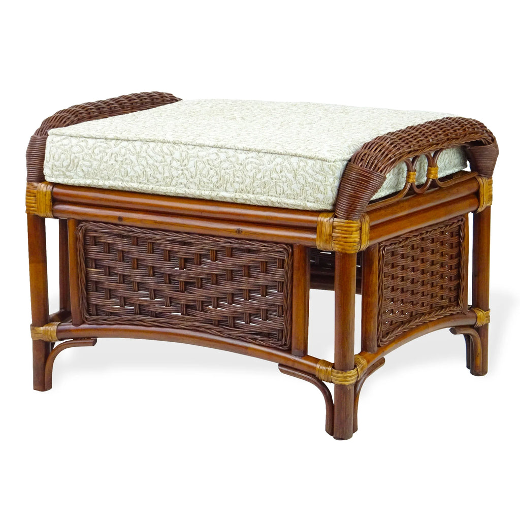 Natural Rattan Ottoman with Cushion M183330