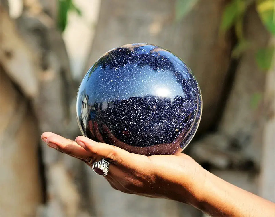 Blue Goldstone Healing Crystal Sphere Ball 150-200g A459121