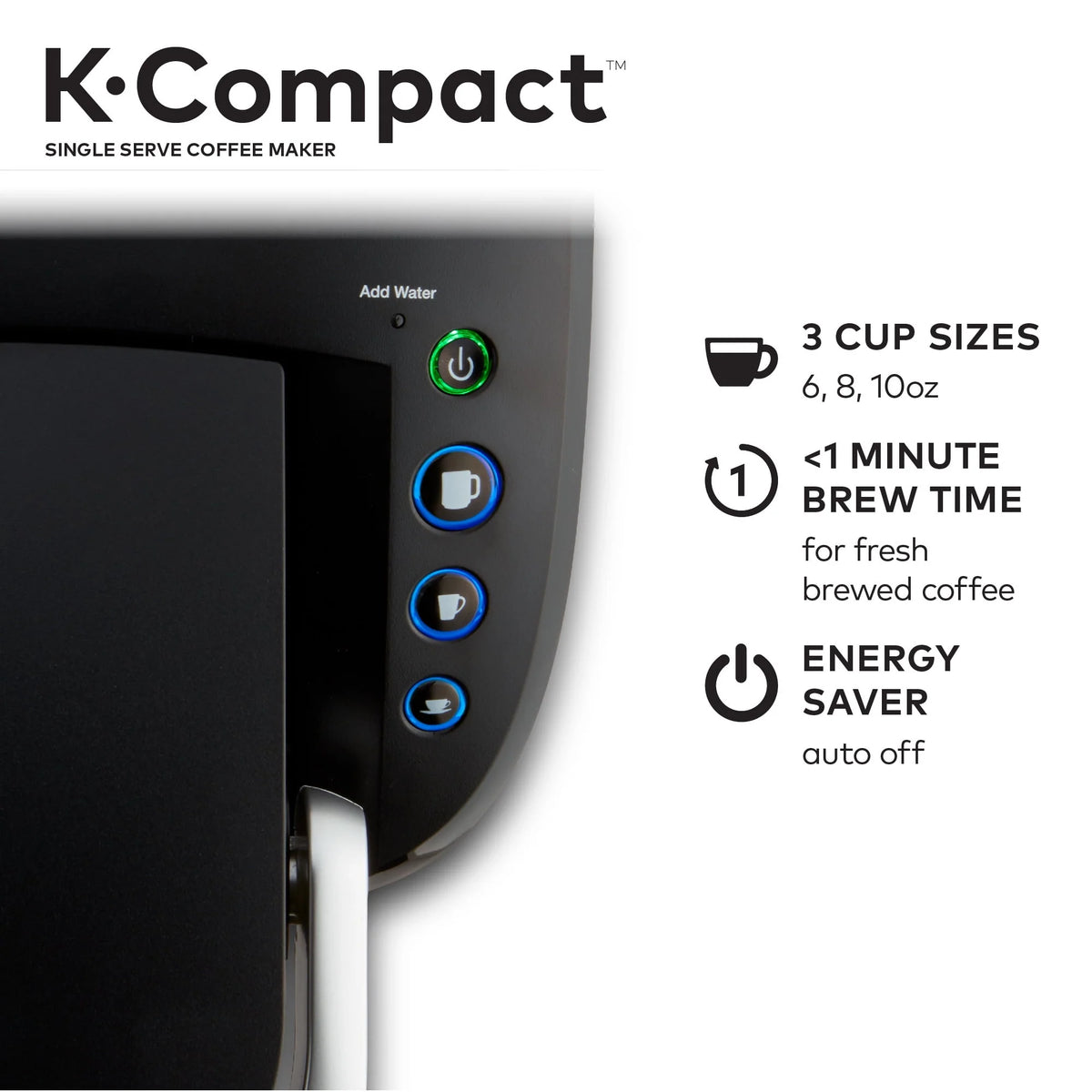 Black Single-Serve K-Cup Pod Coffee Maker J749
