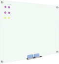 48x36 Magnetic Glass Whiteboard with 2 Erasers S40988