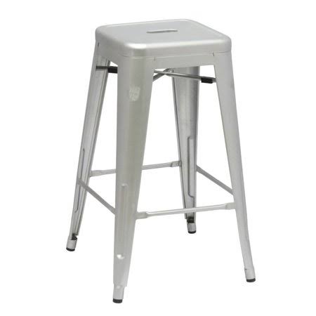 Industrial Style Backless Metal Stack Bar Height Stool Y426