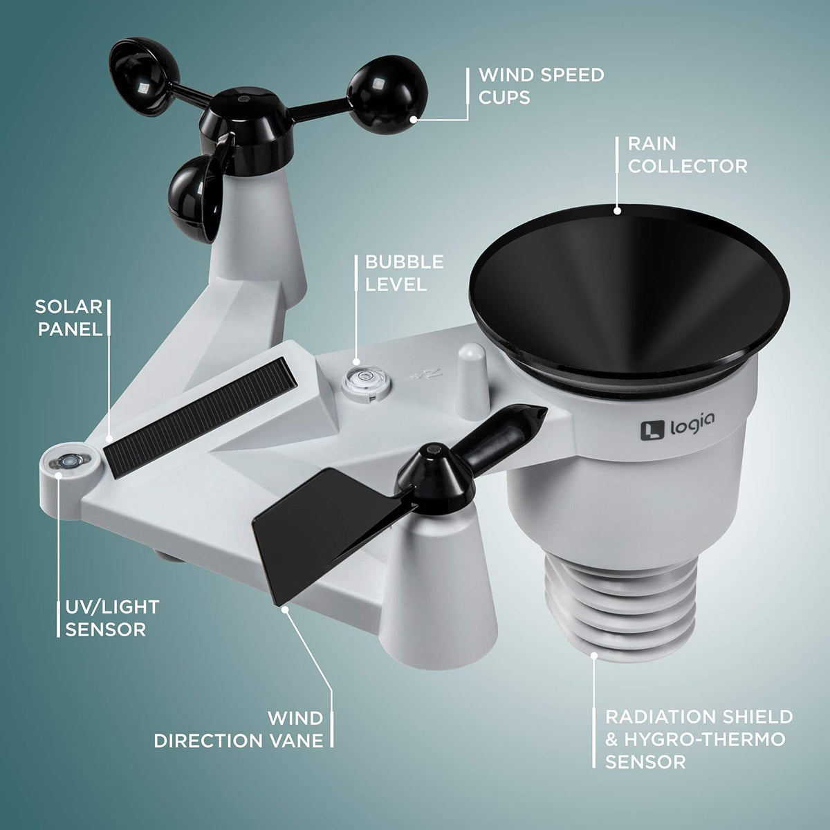 7-in-1 Wi-Fi Solar Weather Station with Color Console N254682