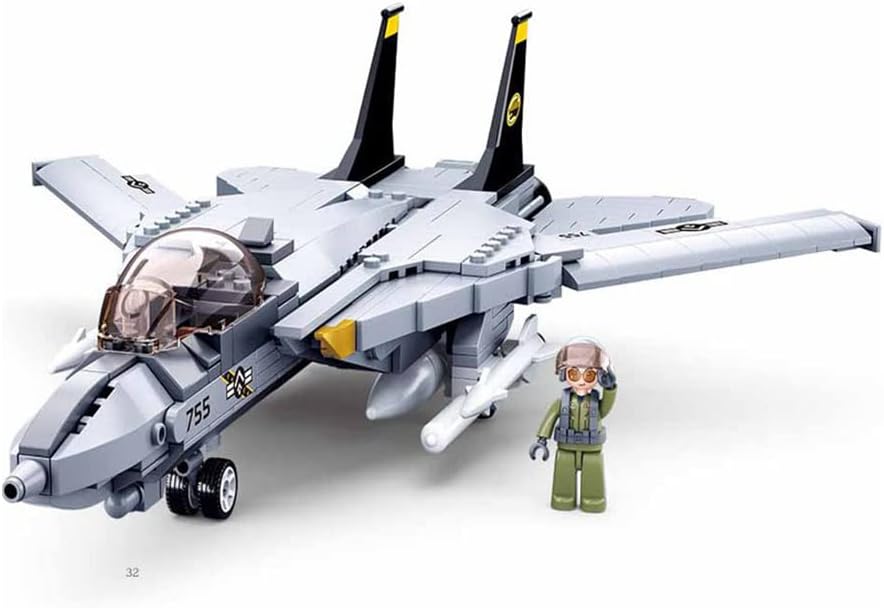 404 Pieces Military Airplane Building Bricks Set with Figure L461