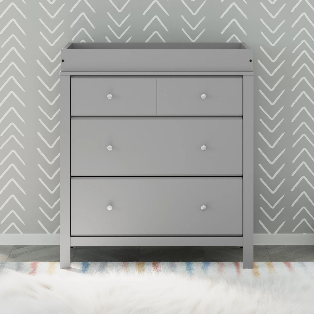 White 3 Drawer Changing Dresser U3908