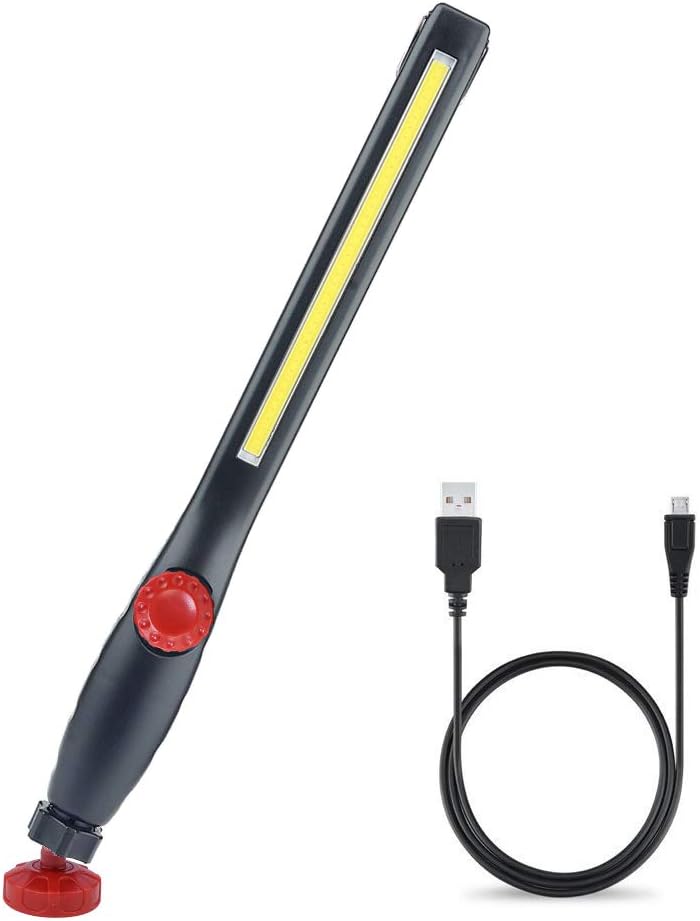 USB Rechargeable COB LED Inspection Lamp with Magnetic Plate and Hook B14323