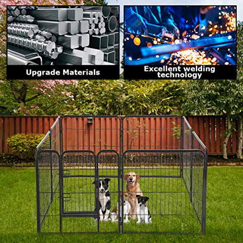 8 Panels 40 Inches Dog Playpen with Door N987