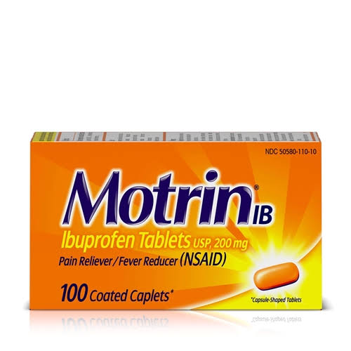200mg Ibuprofen Caplets 100 Count C40236