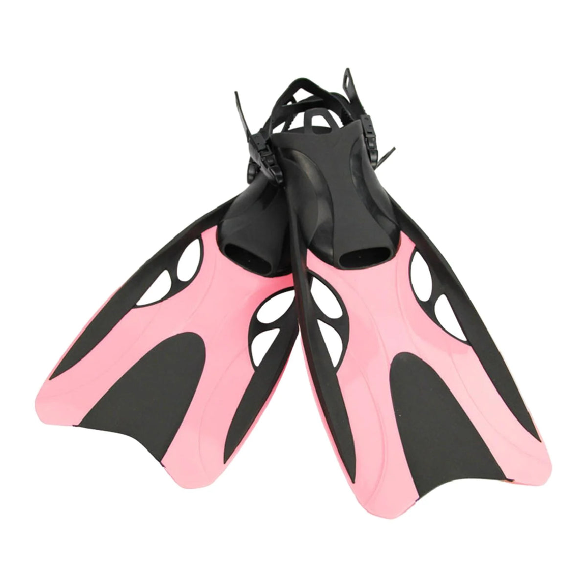 Pink Silicone Open Heel Snorkel Fins Q319080
