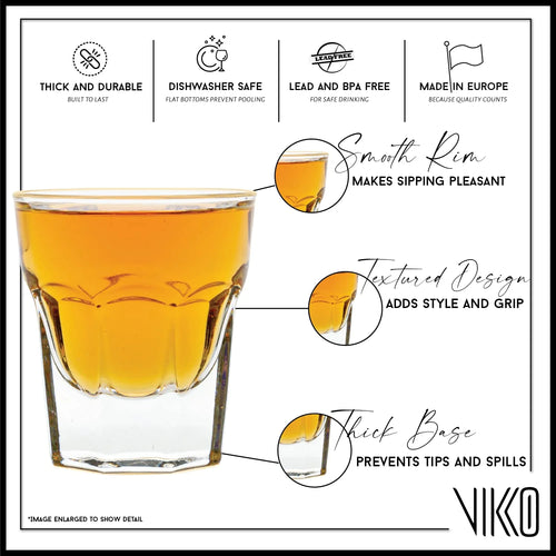 1 Ounce Shot Glasses Set of 6 Y3101
