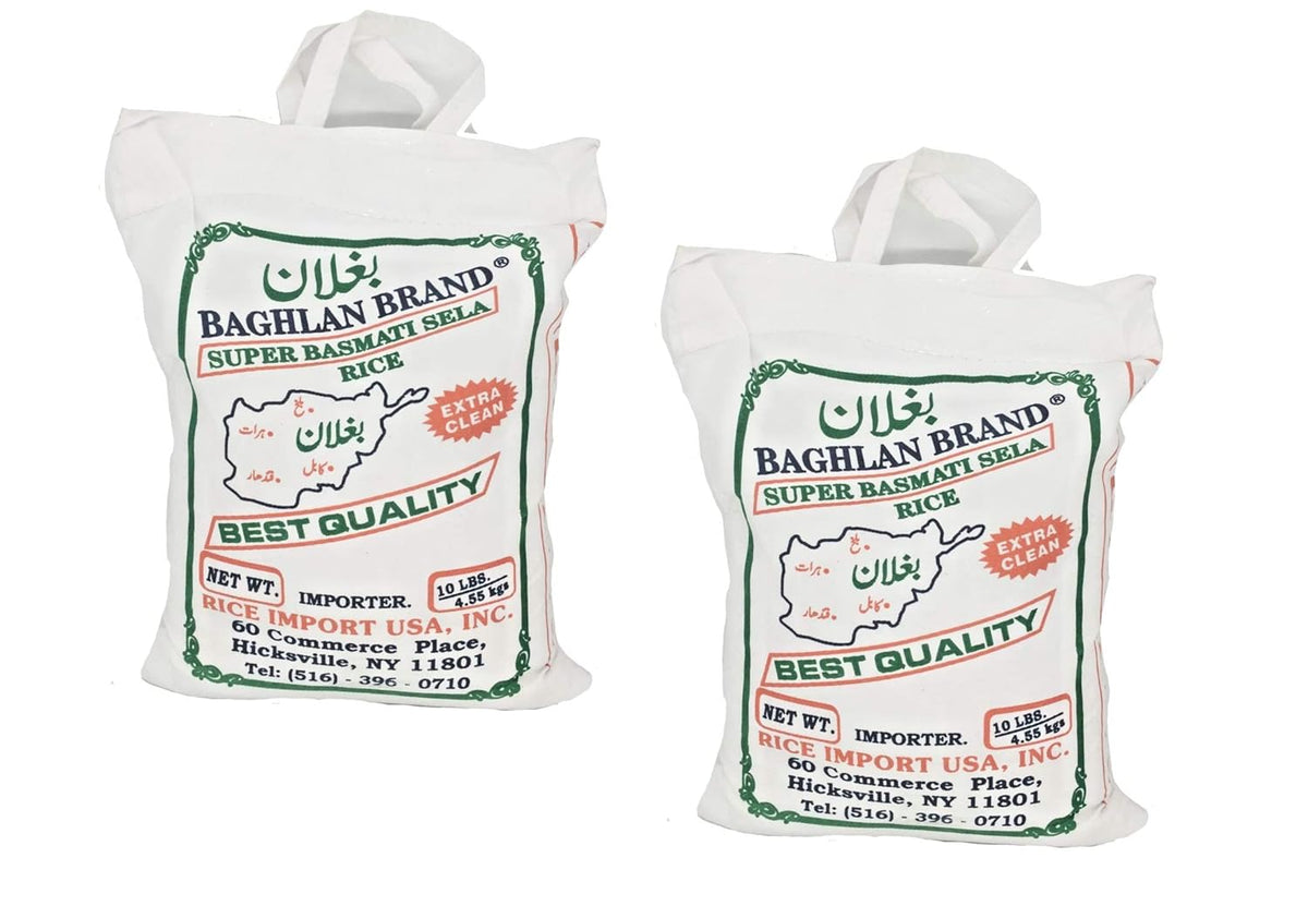 2 Bags 10 Lbs each Super Basmati Sela Rice C159