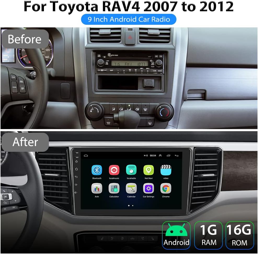 9 Inch Touchscreen Car Stereo with Backup Camera T9470
