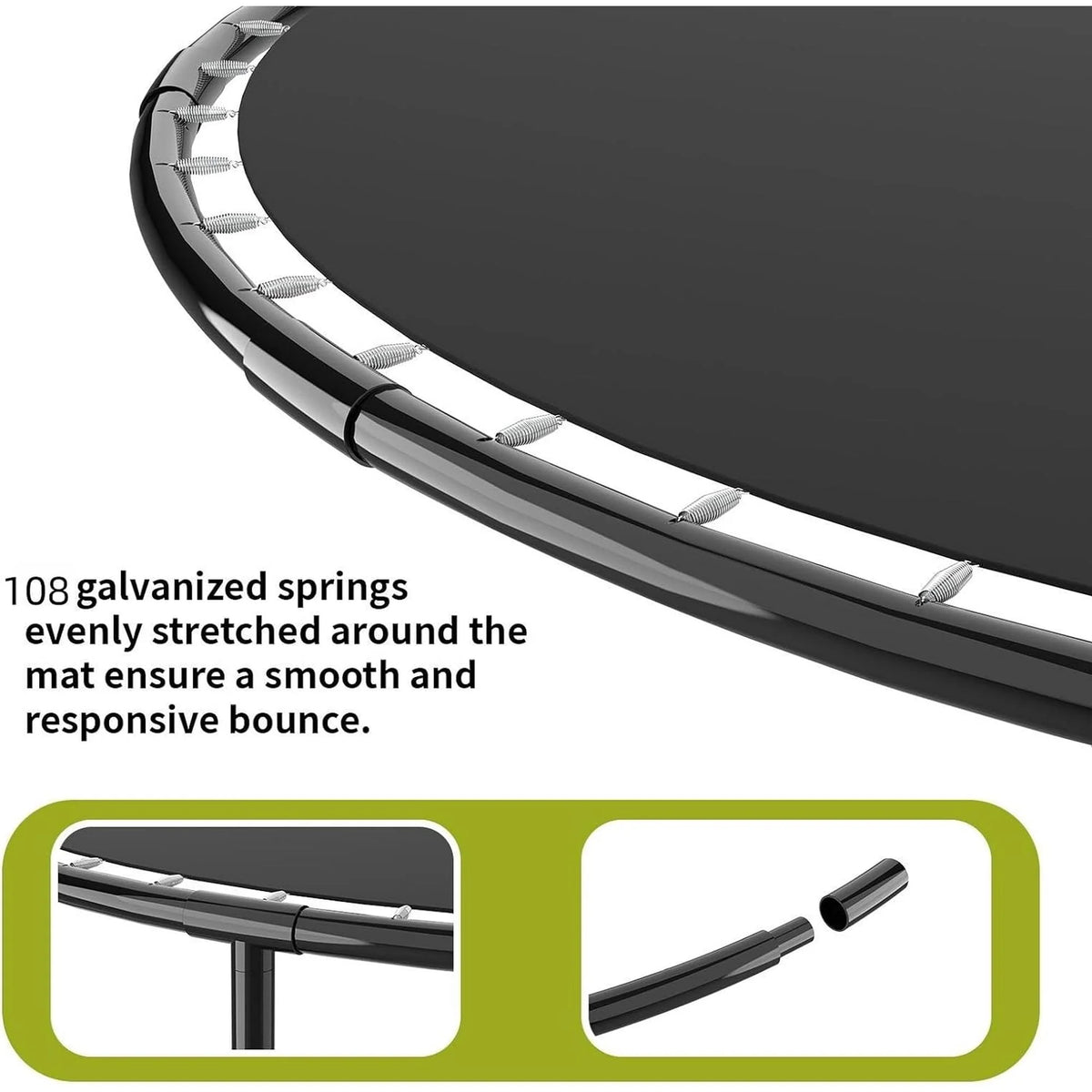 12FT Trampoline with Slide and Ladder Q90575