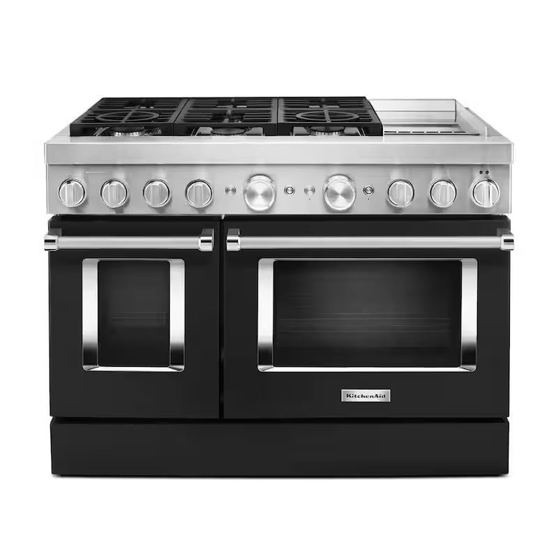 Imperial Black Double Oven Dual Fuel Range with Griddle K136594