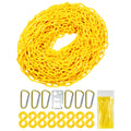 Yellow Plastic Safety Barrier Chain with Carabiner D Rings, S-Hooks, and Zip Ties C3679