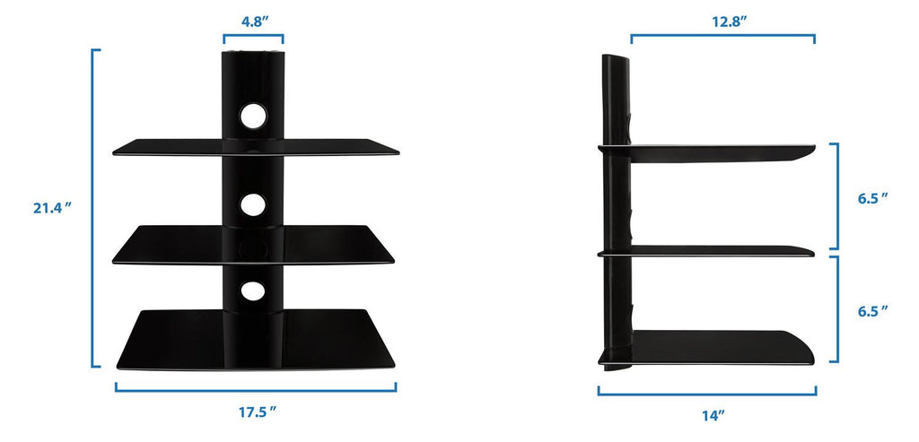 Glass DVD/DVR/Component Wall Mount Shelf X209121
