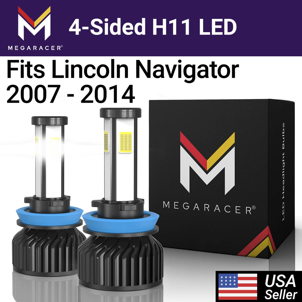 H11 H9 H8 LED Headlight Bulbs 6000K Diamond White 12V M984341