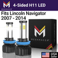 H11 H9 H8 LED Headlight Bulbs 6000K Diamond White 12V M984341