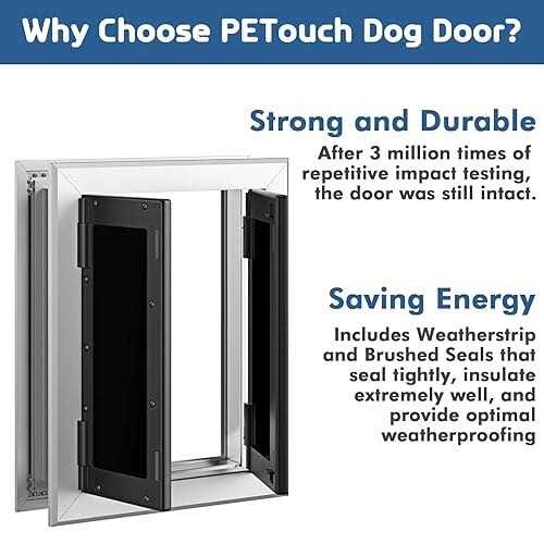 Aluminum Pet Door with Double Panels K19078