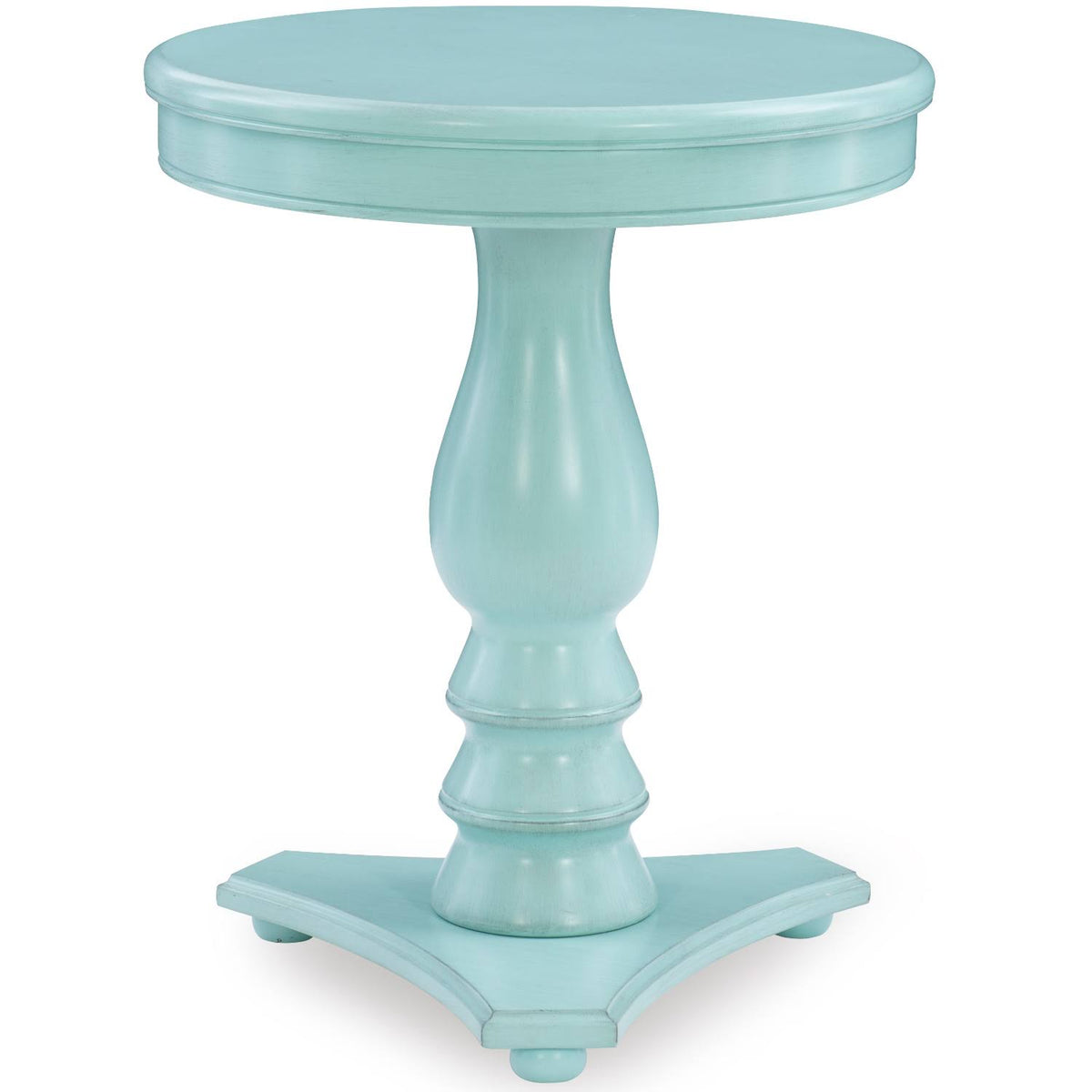 Teal Blue Round Accent Side Table T7921