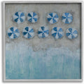 Grey Framed Wall Art, 24 x 24, Blue I373835