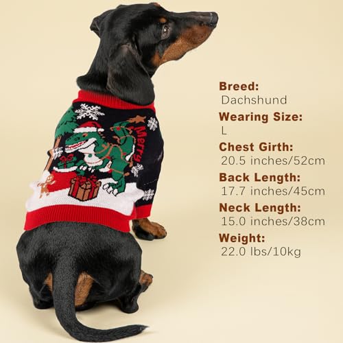 Dog Christmas Sweater Soft Warm Turtleneck Knitted Pet Clothes Z97126