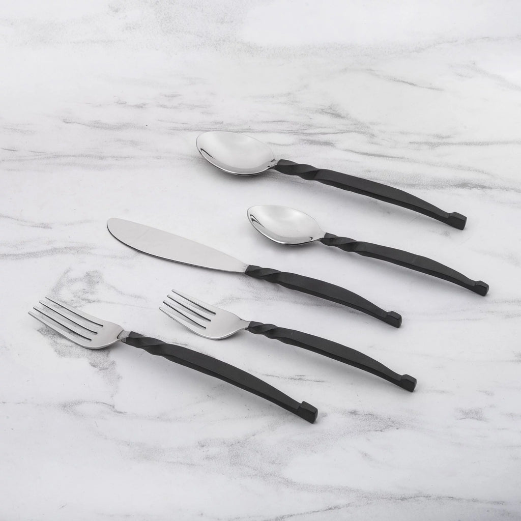 Midnight Black 20 Pc. Flatware Set L89963