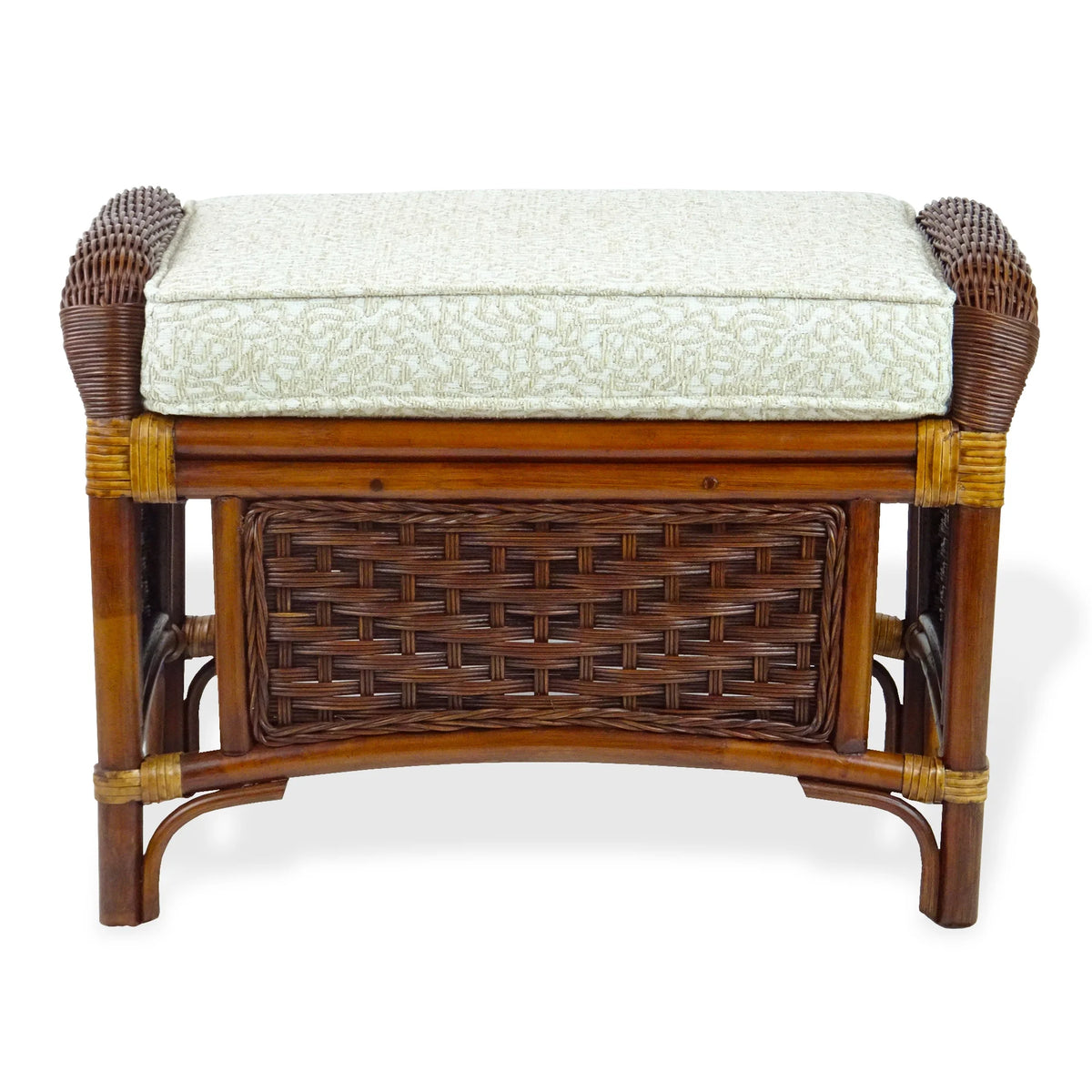 Natural Rattan Ottoman with Cushion M183330