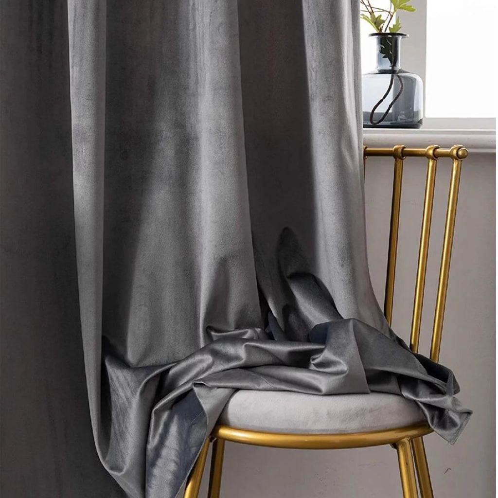 2 Piece Blackout Velvet Curtains Y6854