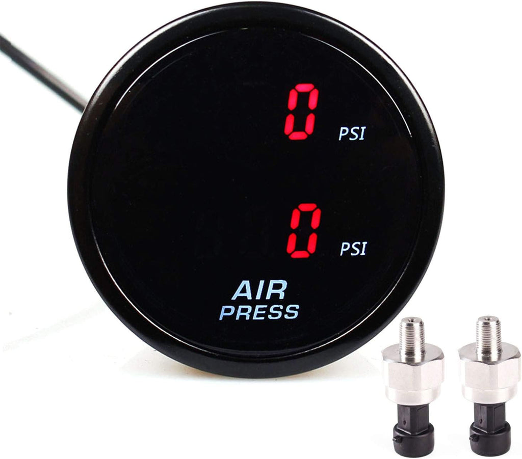 2Inch 290PSI Air Suspension Pressure Gauge with 2 Sensors S1395