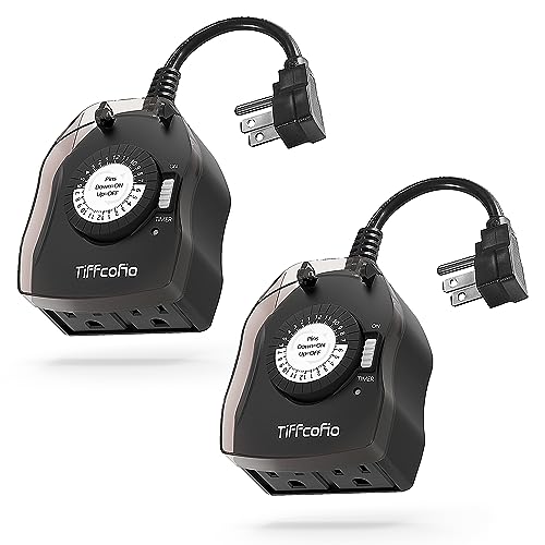 24 Hour Mechanical Outdoor Timer, 2 Grounded Outlets, 15A 1/2HP H722