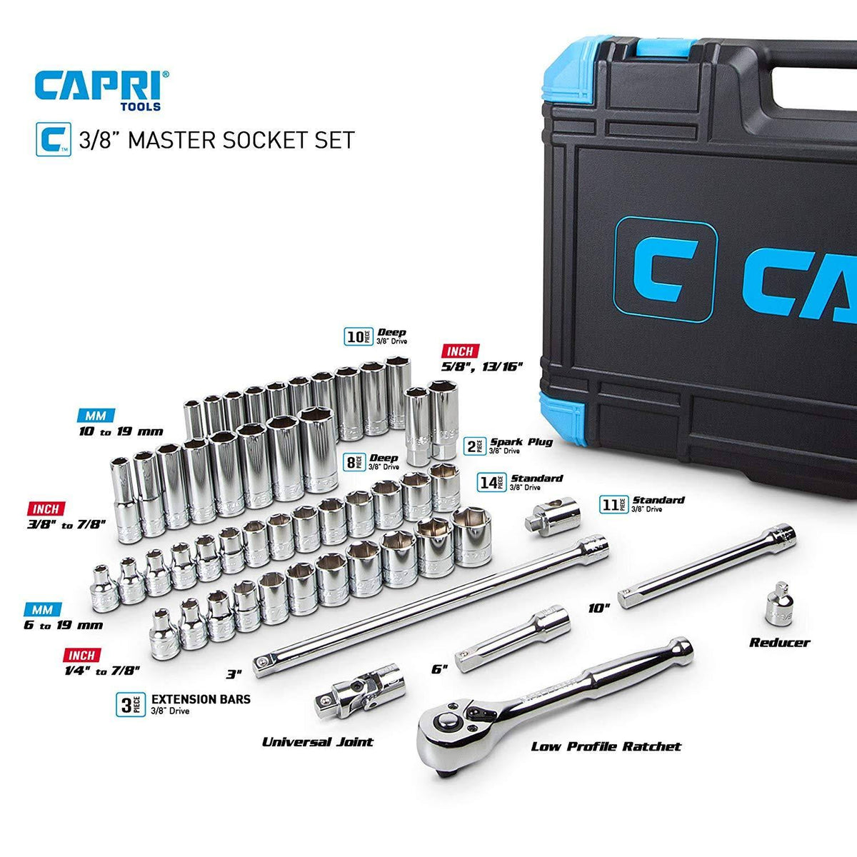 52-Piece 3/8-Inch Drive Master Socket Set B2217